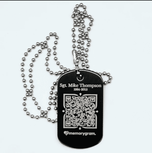 MemorygramQRCodeMemorialDogTag